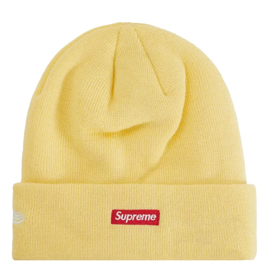 Supreme New Era Varsity Beanie Light Yellow (FW23)