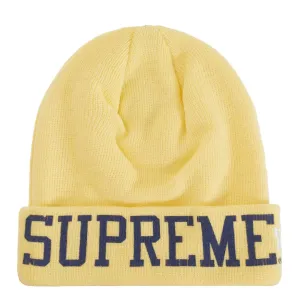 Supreme New Era Varsity Beanie Light Yellow (FW23)