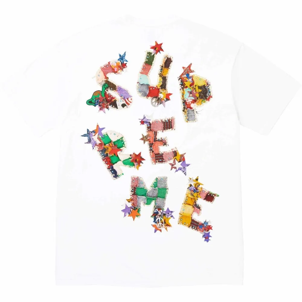 SUPREME PATCHWORK TEE-WHITE