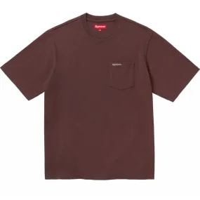 SUPREME SS POCKET TEE-BROWN