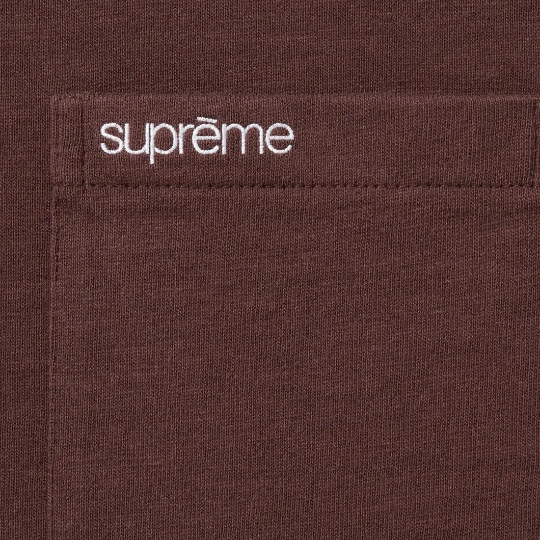 SUPREME SS POCKET TEE-BROWN