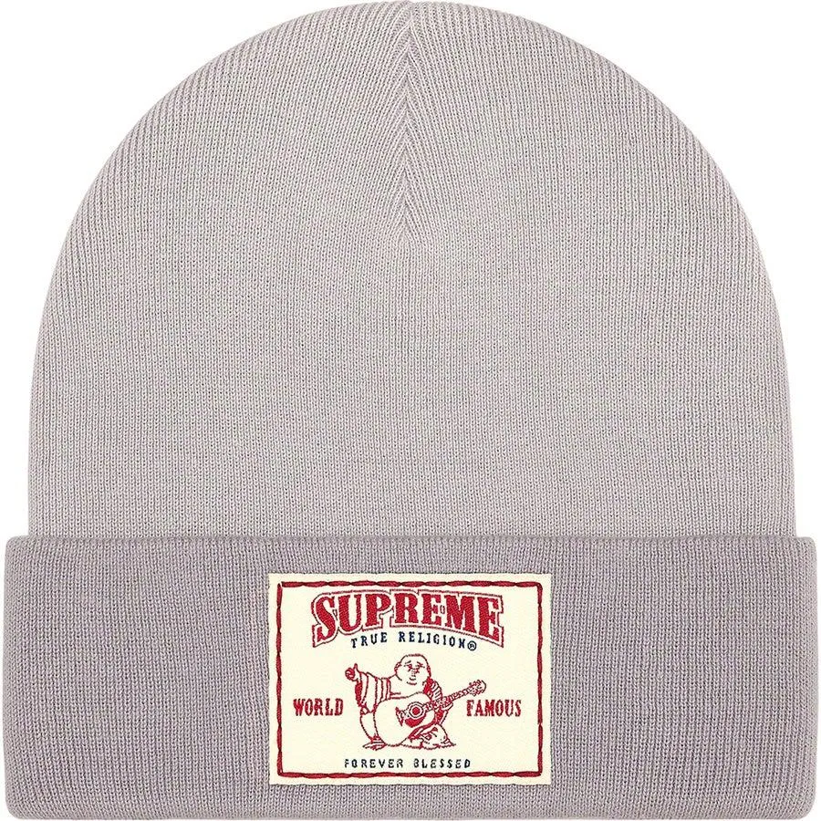 Supreme/True Religion Beanie (Light Grey)