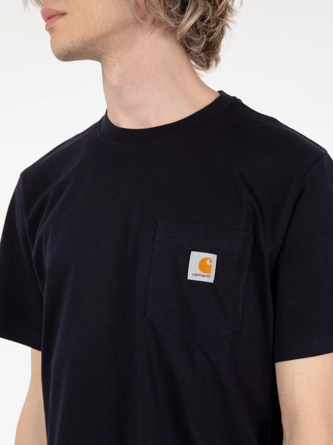 T-shirt S/S pocket dark navy