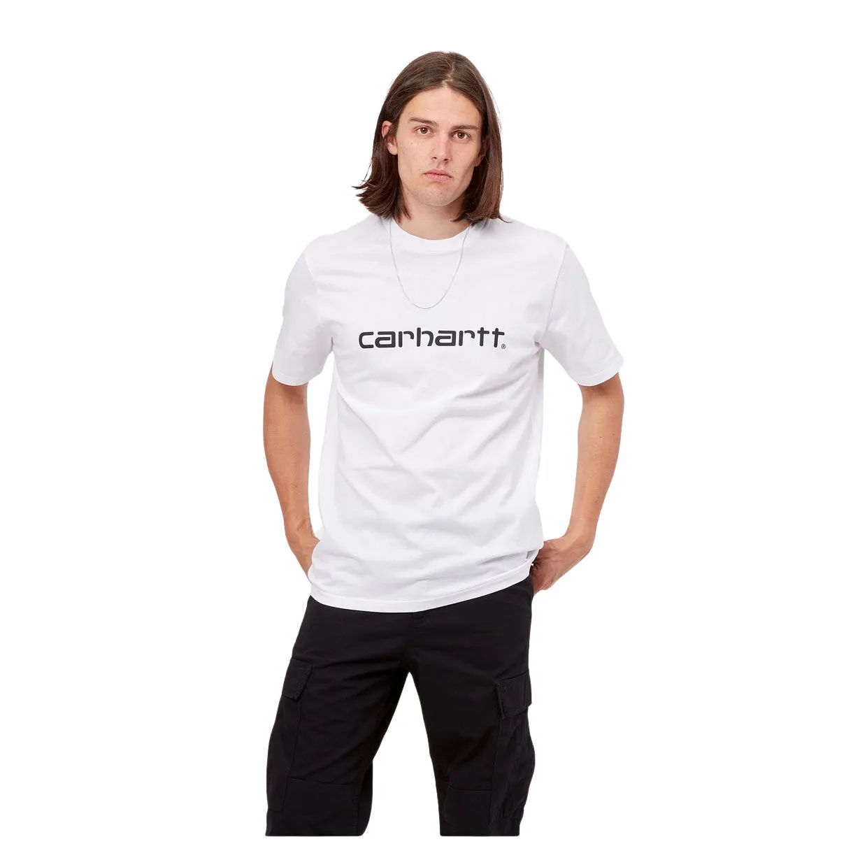 T-shirt Uomo Carhartt WIP S/S Script Bianco