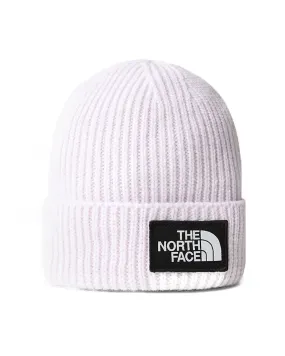 North Face Lavender Fog Logo Box Cuffed Beanie – Stylish and Cozy Winter Accessory for Outdoors