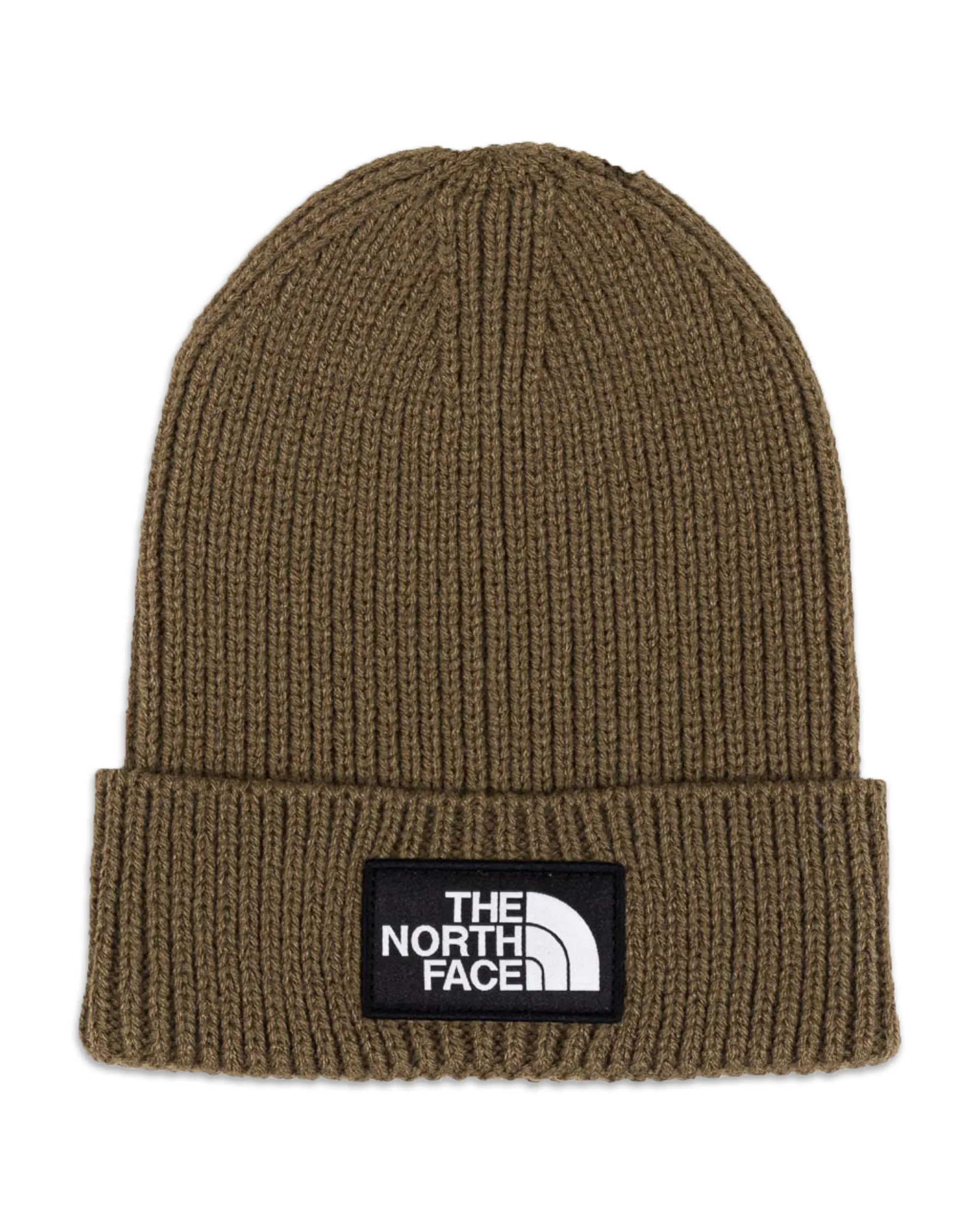 The North Face Logo Box Cuffed Beanie Military Olive