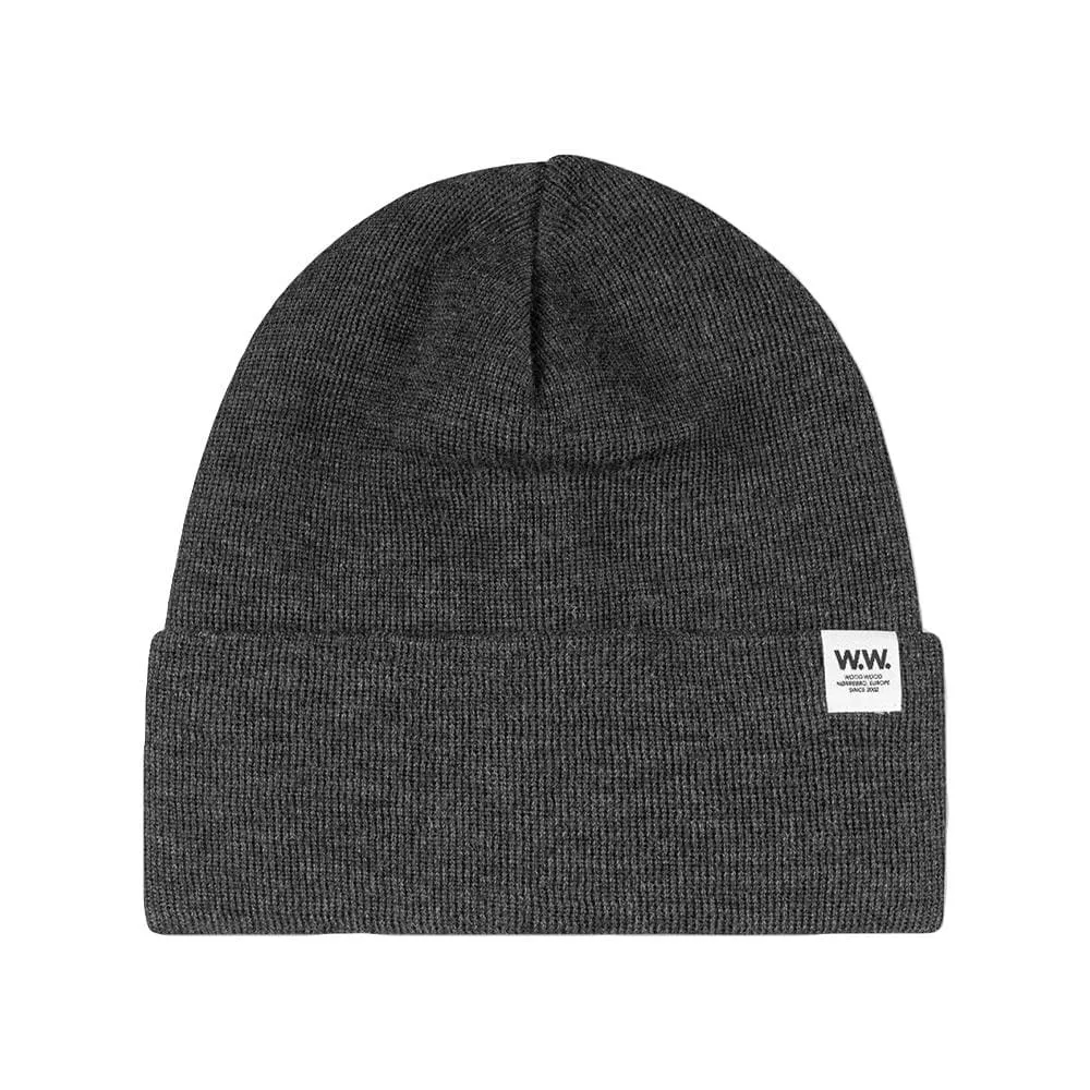 WOOD WOOD GERALD TALL BEANIE -GREY