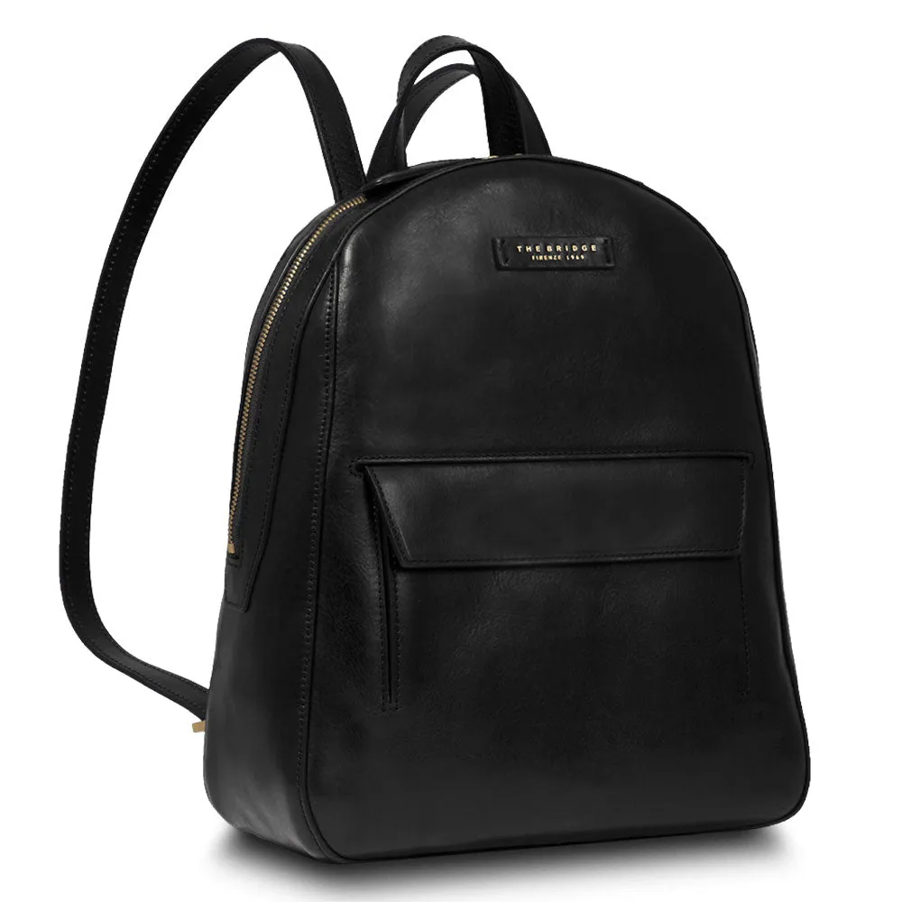 Certainly! An optimized title for the e-commerce product could be:

Ladies Black Leather Backpack THE BRIDGE Diana Collection

This title includes relevant modifiers and ensures clarity for potential customers.